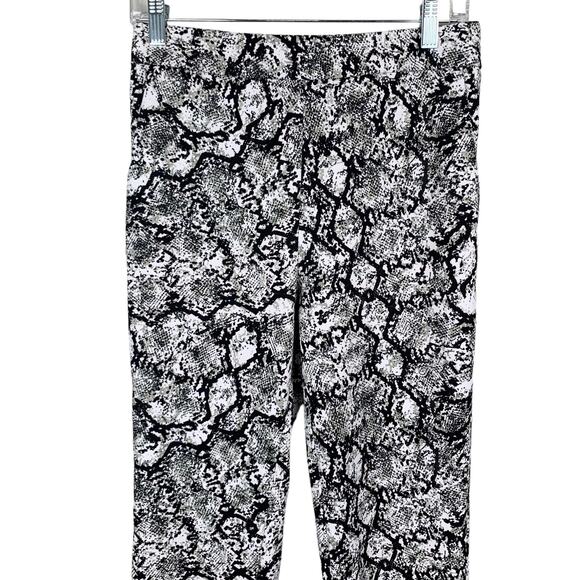 Express Pants Skinny High Rise Snakeskin Black White Pattern Women's 4 - Picture 3 of 10